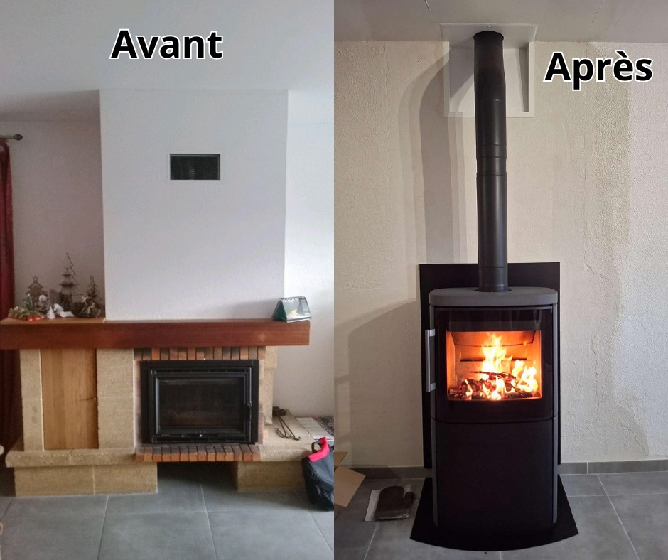 Installation d'un poêle à bois par Surenn à Lanester